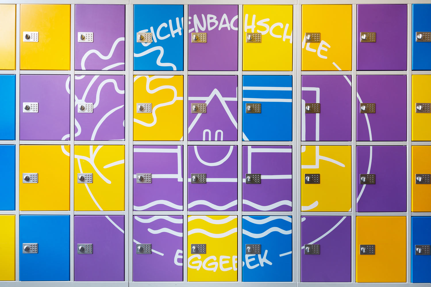 astradirect Schließfachanlagen, Eichenbachschule Eggebek Die Schließfachanlage von astradirect, in der Eichenbachschule in Eggebek